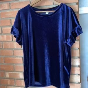 blue velvet shirt